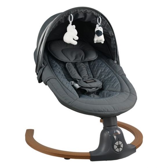 Ηλεκτρική Κούνια Bebe stars Fluffy Smoked Grey 257-186 στο Bebe Maison