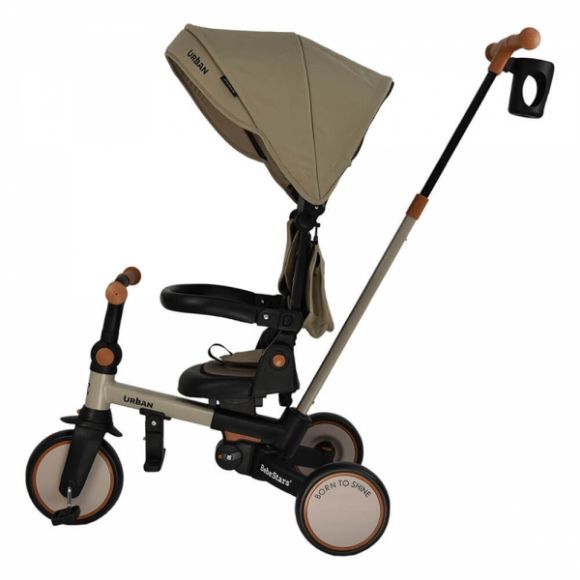 Ποδηλατάκι τρίκυκλο Bebe Stars Urban 7in1 Natural Beige 822-182 στο Bebe Maison