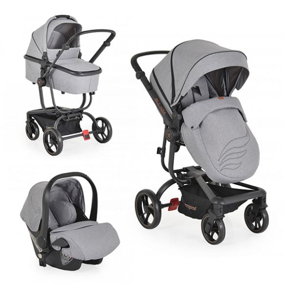 Πολυκαρότσι 3 σε 1 Canagaroo Ellada grey ΕΚΘΕΣΗΣ στο Bebe Maison