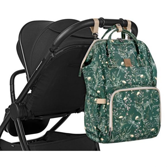 Τσάντα αλλαξιέρα / σακίδιο πλάτης Kikka Boo Siena Luxe Secret Garden Deep Green στο Bebe Maison
