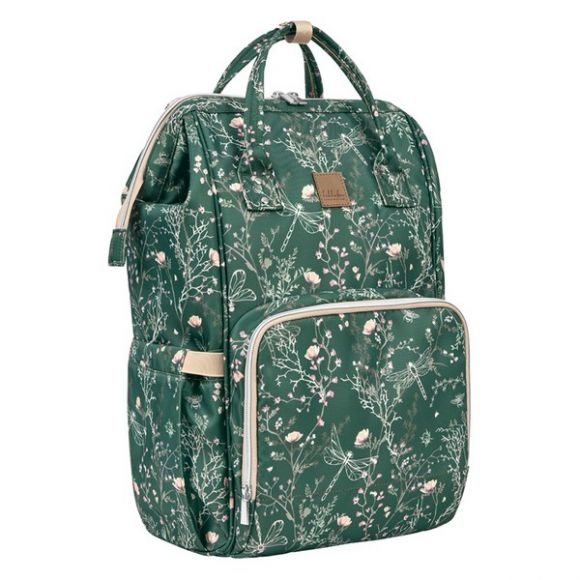 Τσάντα αλλαξιέρα / σακίδιο πλάτης Kikka Boo Siena Luxe Secret Garden Deep Green στο Bebe Maison