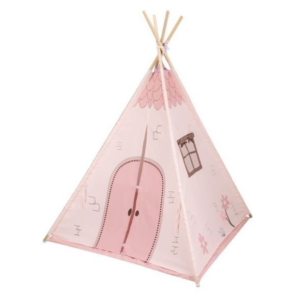 Παιδική σκηνή teepee με στρωματάκι Pink House στο Bebe Maison