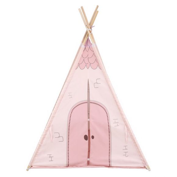 Παιδική σκηνή teepee με στρωματάκι Pink House στο Bebe Maison