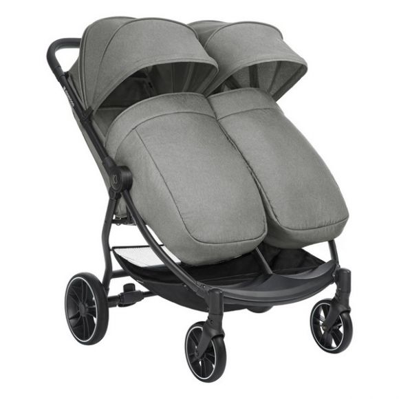 Βρεφικό καροτσάκι διδύμων Kikka Boo Happy 2 Light Grey 2024 στο Bebe Maison