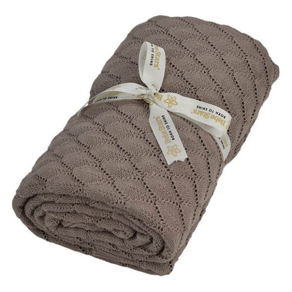Κουβέρτα κρεβατιού Bebe Stars πλεκτή beige στο Bebe Maison