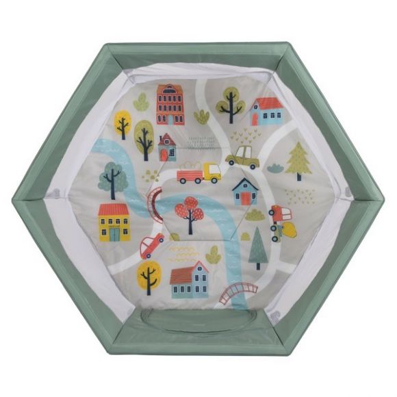 Παρκοκρέβατο πολύγωνο Cangaroo Playbox green στο Bebe Maison