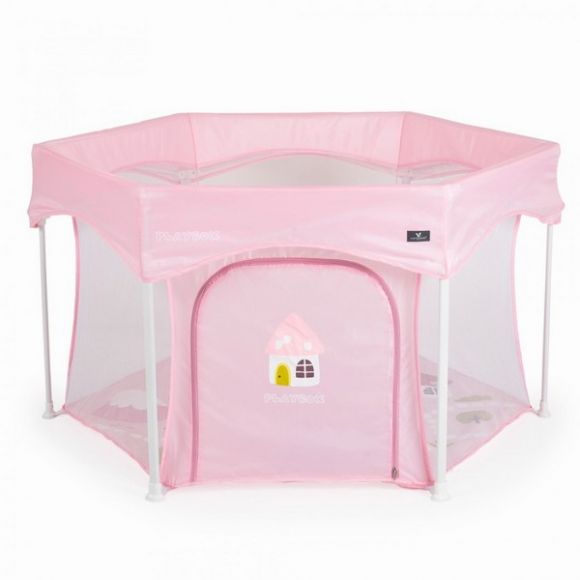 Παρκοκρέβατο πολύγωνο Cangaroo Playbox pink στο Bebe Maison