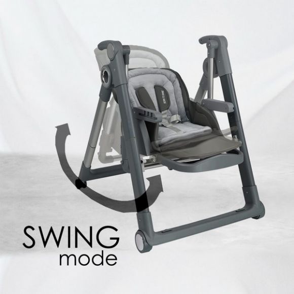 Καρέκλα Φαγητού-Κούνια Bebe Stars Yum-Yum 2σε1 Grey 870-186 στο Bebe Maison