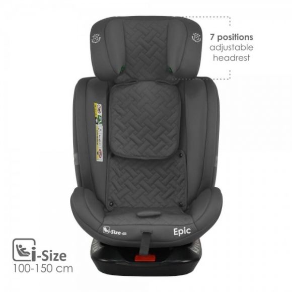 Κάθισμα Αυτοκινήτου Bebe Stars Epic Isofix i-Size 360° Smoked Grey 921-186 στο Bebe Maison