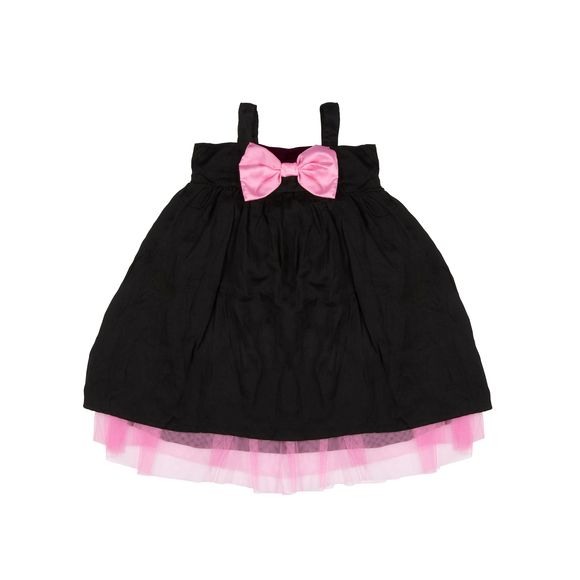 Παιδικό φόρεμα The Tiny Universe “Tiny Shoulders Dress” Black & Pink στο Bebe Maison