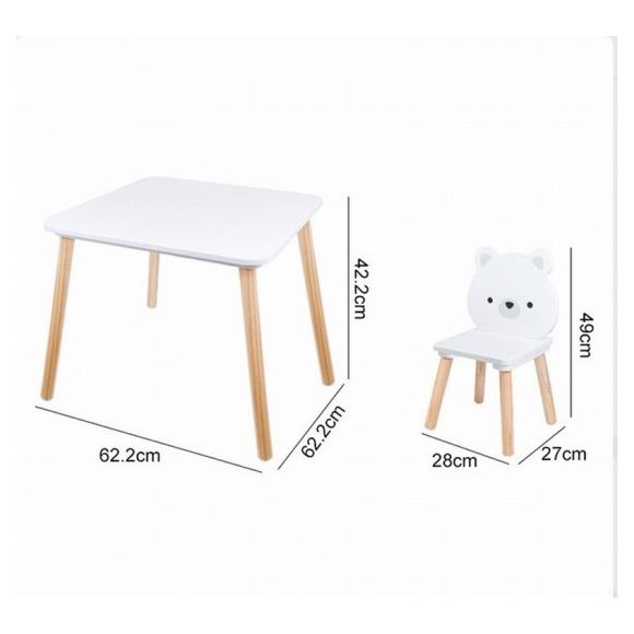 Ξύλινο τραπέζι  Moni White Bear με 2 καρέκλες στο Bebe Maison
