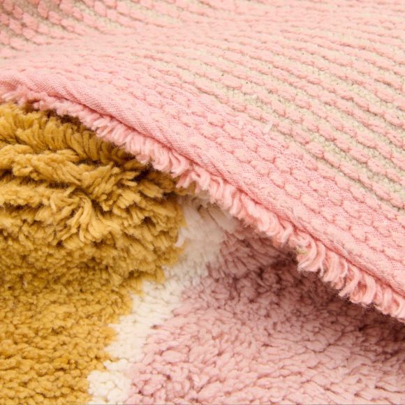 Χαλί δωματίου Little Dutch Rainbow Pink με υπόστρωμα latex 80x130 στο Bebe Maison