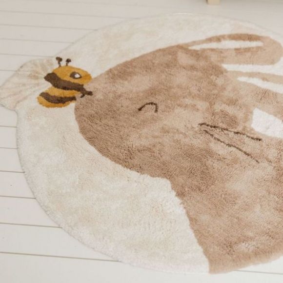 Χαλί δωματίου Little Dutch Rabbit bee με υπόστρωμα latex 100x110 στο Bebe Maison