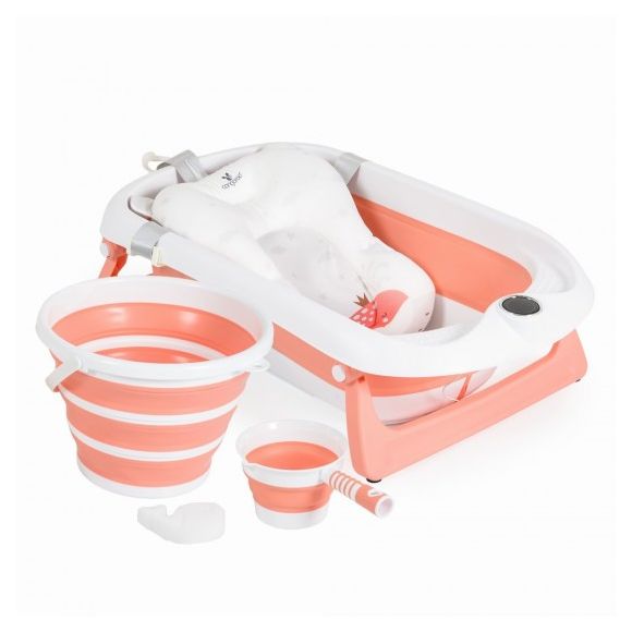 Σετ βρεφικής μπανιέρας Cangaroo Balena Pink με πτυσσόμενη μπανιέρα στο Bebe Maison