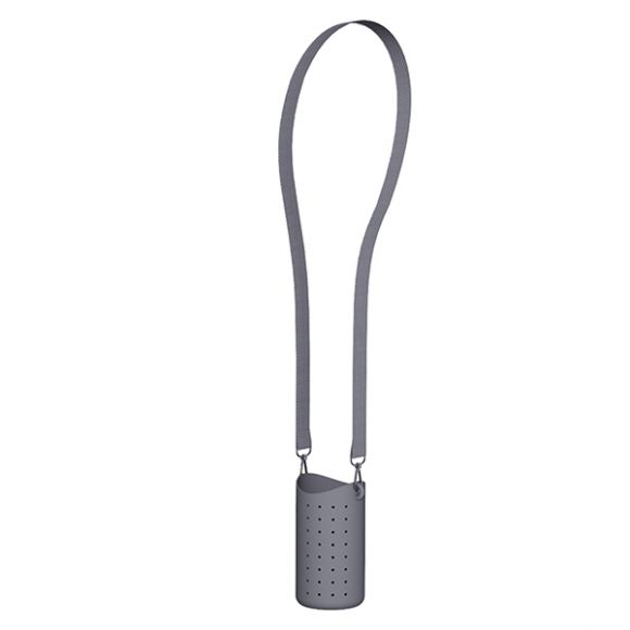 Σιλικονούχος θήκη με ιμάντα & συλλεκτικά Charms Asobu Bestie sling για παγουράκι Smoke στο Bebe Maison