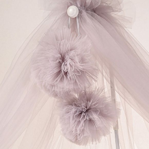 Διακοσμητικά κουνουπιέρας Pom-Pom Abo Γκρι 2τμχ στο Bebe Maison