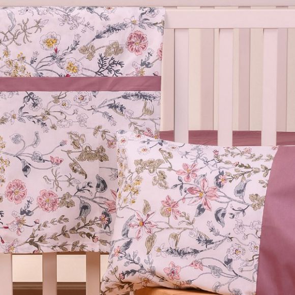 Σετ σεντόνια κούνιας Abo Flower Garden 3τμχ στο Bebe Maison