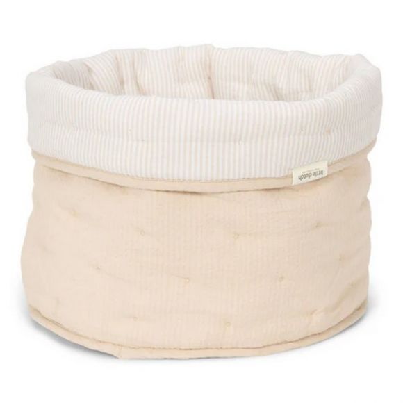 Καλάθι αλλαξιέρας  Little Dutch καπιτονέ μεγάλο Pure Soft Beige Stripes στο Bebe Maison Καλάθι αλλαξιέρας  Little Dutch καπιτονέ μεγάλο Pure Soft Beige Stripes στο Bebe Maison