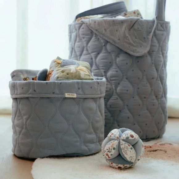 Καλάθι αλλαξιέρας  Little Dutch καπιτονέ μεγάλο Pure Denim Blue στο Bebe Maison Καλάθι αλλαξιέρας  Little Dutch καπιτονέ μεγάλο Pure Denim Blue στο Bebe Maison