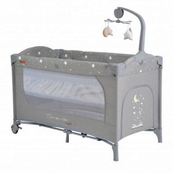 Διώροφο παρκοκρέβατο Cangaroo Once Upon A Time 2 Grey με παιχνίδι στο Bebe Maison