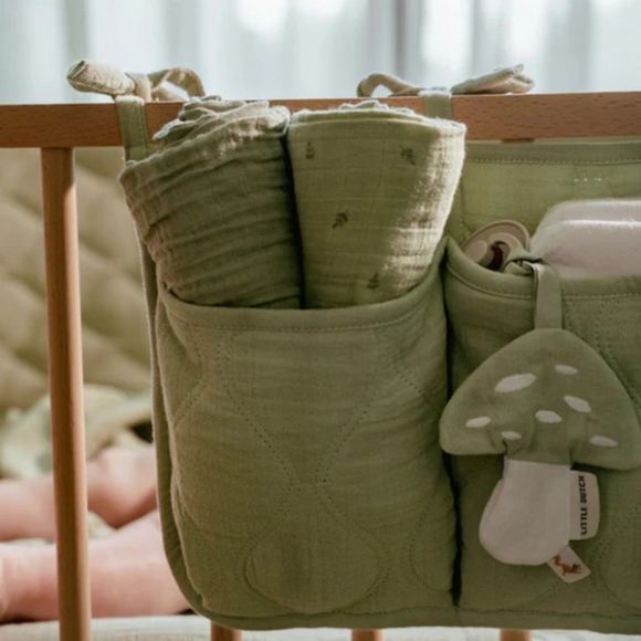 Υφασμάτινες θήκες οργάνωσης καπιτονέ Little Dutch Pure Sage στο Bebe Maison
