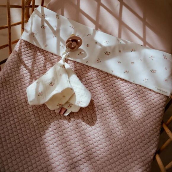 Κουβέρτα πλεκτή Little Dutch με επένδυση fleece Pure Blossom 110x140 στο Bebe Maison
