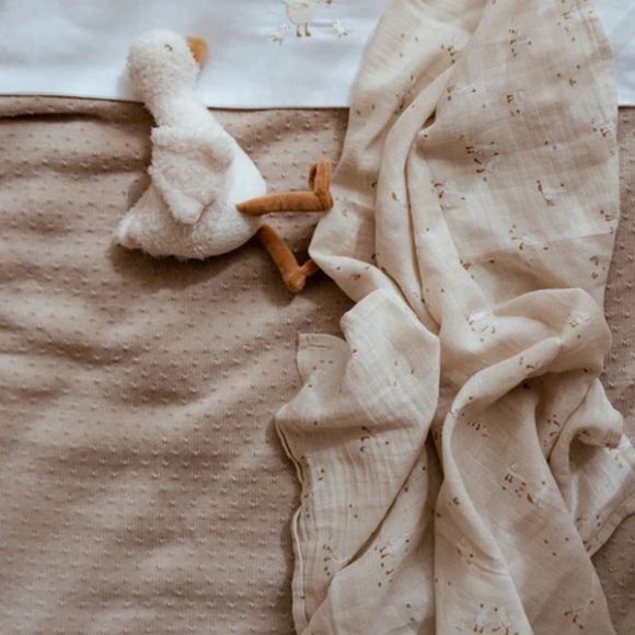 Κουβέρτα πλεκτή Little Dutch Pure Soft Beige 70x100 στο Bebe Maison