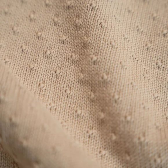 Κουβέρτα πλεκτή Little Dutch με επένδυση fleece Pure Soft Beige 70x100 στο Bebe Maison