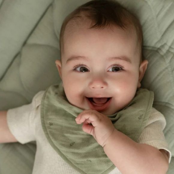 Σετ 2 σαλιάρες-μπαντάνες  Little Dutch Pure Sage στο Bebe Maison