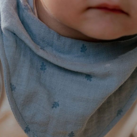 Σετ 2 σαλιάρες-μπαντάνες  Little Dutch Pure Denim Blue στο Bebe Maison