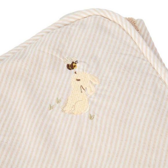 Μπουρνουζοπετσέτα Little Dutch με κέντημα Baby Bunny 75x75 στο Bebe Maison