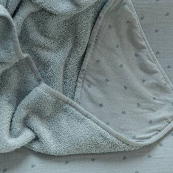 Μπουρνουζοπετσέτα Little Dutch Pure Denim Blue 75x75 στο Bebe Maison