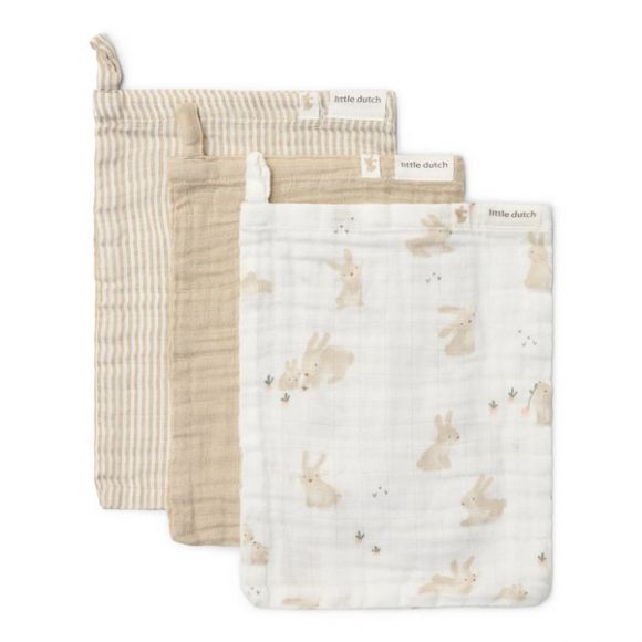 Σετ 3 πανάκια μπάνιου Little Dutch Baby Bunny στο Bebe Maison