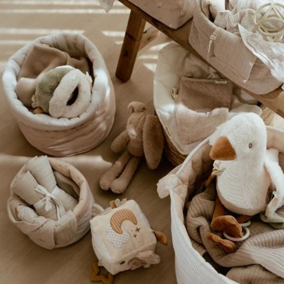 Σετ 2 πανάκια αγκαλιάς Little Dutch από μουσελίνα Pure Soft Beige 70x70 στο Bebe Maison