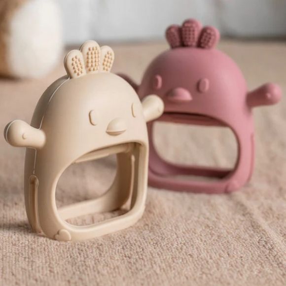 Γάντι οδοντοφυΐας από σιλικόνη Nattou Μπεζ στο Bebe Maison