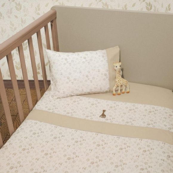 Σετ σεντόνια κούνιας Sophie La Girafe σχέδιο 506 στο Bebe Maison