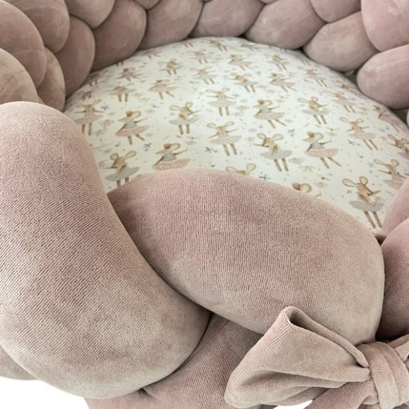 Βρεφική φωλιά με αποσπώμενη πλεξούδα προστασίας 2,4 μ Catriss Rose Dream στο Bebe Maison