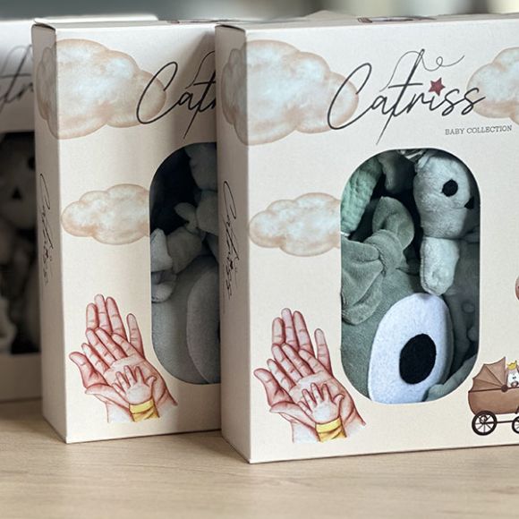 Σετ δώρου 3 τμχ Catriss grey στο Bebe Maison