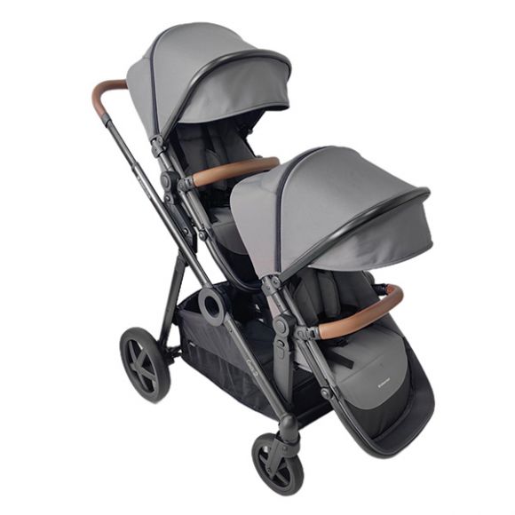 Βρεφικό καρότσι διδύμων Kikka Boo Go2 γκρι στο Bebe Maison