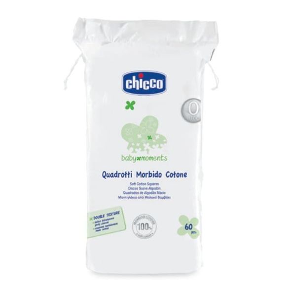 Square wipes made of Chicco Baby Moments cotton 60pcs στο Bebe Maison