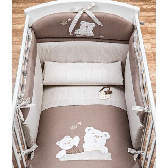 Dowry set Picci 3pcs Mami plan "Pois" Beige στο Bebe Maison