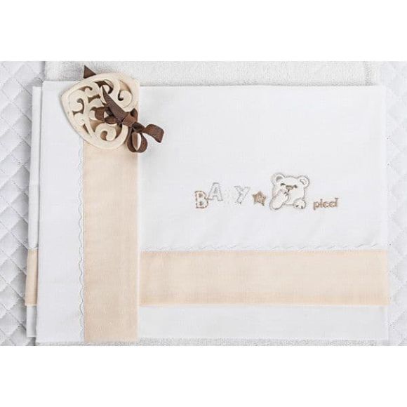 Basket Sheets Set-Likn Picci Plan Mami Beige 90 x 120 cm στο Bebe Maison