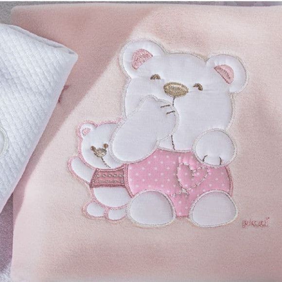 Κουβέρτα fleece αγκαλιάς Picci σχέδιο Mami pink στο Bebe Maison