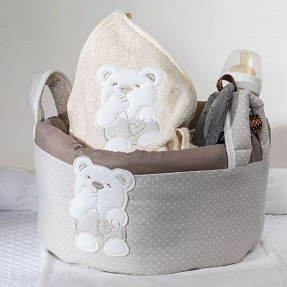 Soft cosmetics basket Picci Mami Beige Plan στο Bebe Maison