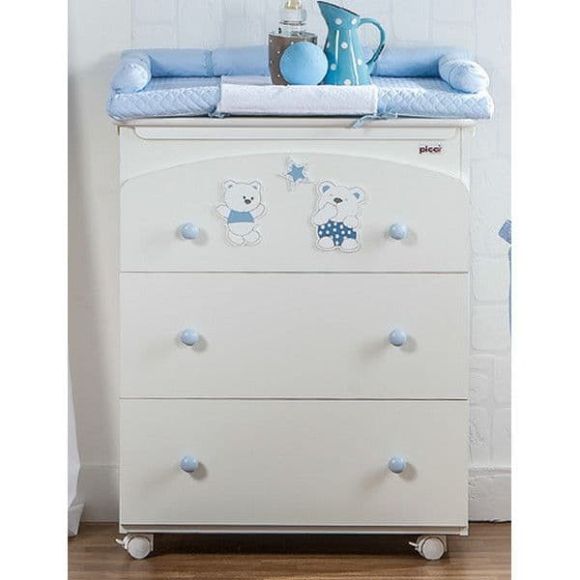 Drawer Picci design Mami blue with 3 drawers 47.5 x 75 x 93h cm στο Bebe Maison