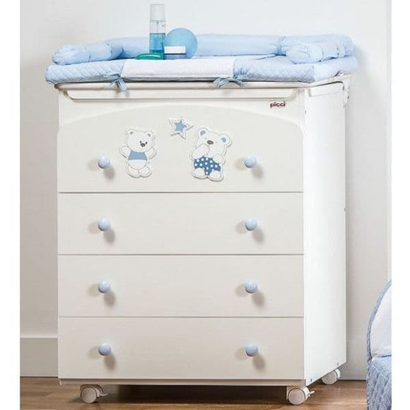 Drawers Picci Mami Blue Plan with 4 drawers 44 x 73 x 93h cm στο Bebe Maison