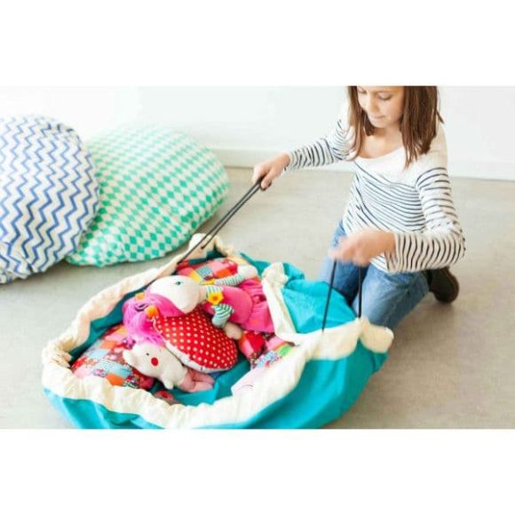 Play & Go Στρώμα παιχνιδιού-τσάντα 2 σε 1 turquoise στο Bebe Maison