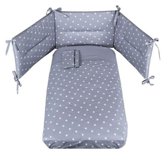 Dowry set Picci 3pcs Stella Printed Grigio στο Bebe Maison