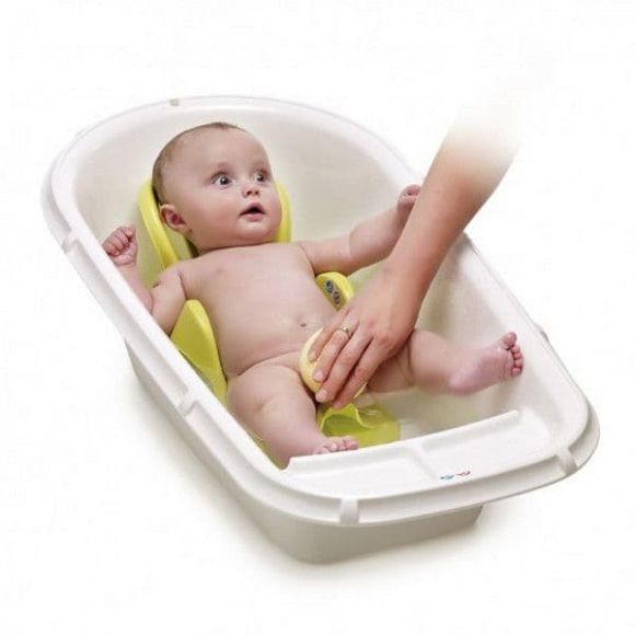 Ανατομική θέση μπανιέρας Thermobaby Babycoon σιέλ στο Bebe Maison