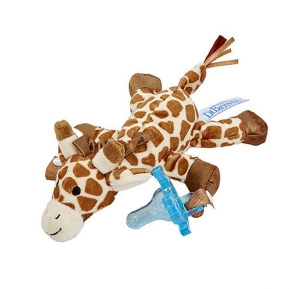 Pacifier dr brown all silicone blue with giraffe 0+ doll στο Bebe Maison